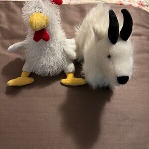 Webkinz Ganz Chicken Rooster and Goat Plush Stuffed Animal     No Codes